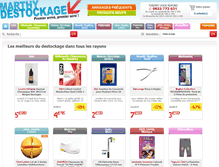 Tablet Screenshot of marthy-destockage.com